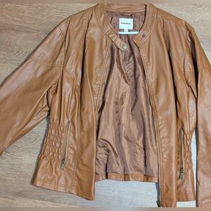 Vintage Bongo Brown Faux Leather Jacket